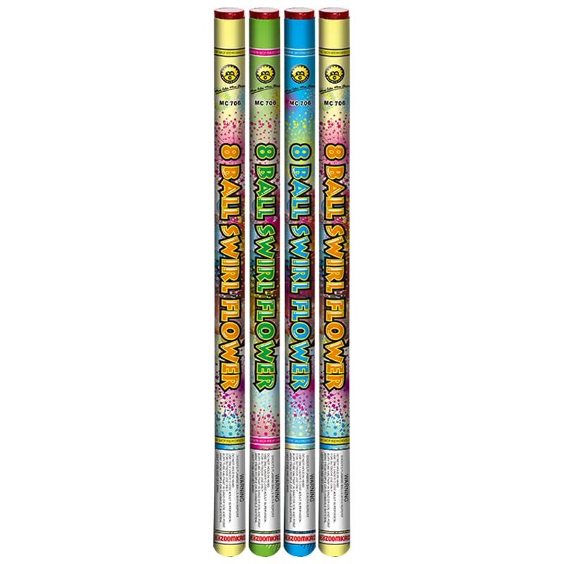 8 Ball Swirl Flower Roman svíčka MC706